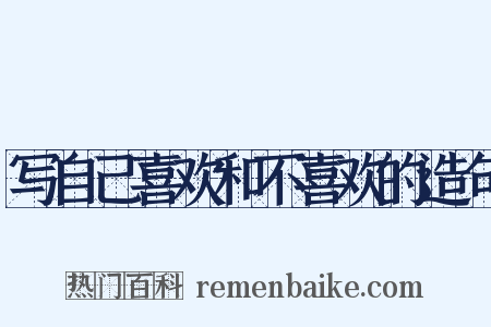 写自己喜欢和不喜欢的造句是什么意思的图片